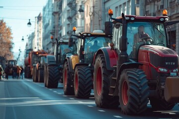 tractor in the street