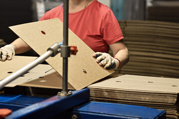 cardboard packaging box cardboard production labor business paper hands strong