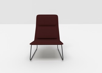 Modern Office Chair With White Background 3D Render