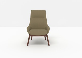 Modern Office Chair With White Background 3D Render