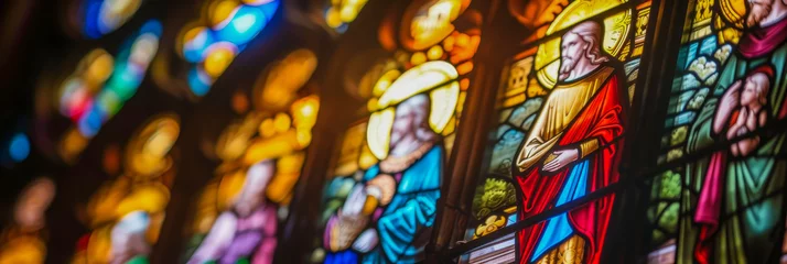 Deurstickers religion, church, religious, stained, europe, window, catholic © Toey Meaong