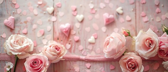 Vintage Wedding Bliss: Pink Roses and Hearts

