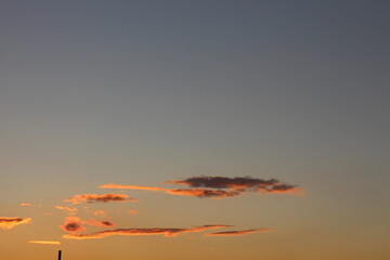 秋の空　夕焼け