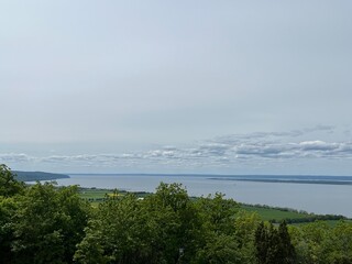 view to the sea from the mountains