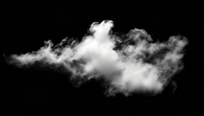 white cloud on black background textured smoke brush effect - Powered by Adobe