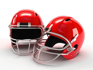 Fototapeta premium red football helmet