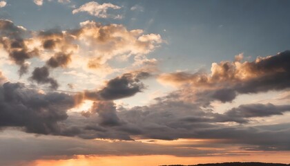 Fototapeta na wymiar sunset cloud overlay