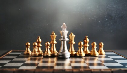 image of chess game business competition strategy leadership and success concept