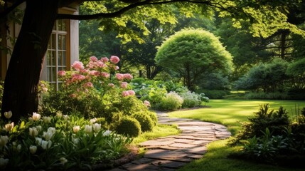 The calm and inviting ambiance of a garden