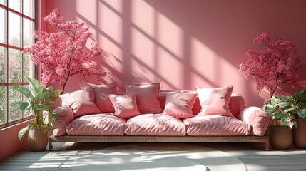 Powder Pink Quiet Zone: Soothing Simplicity