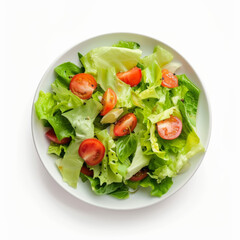 salad on white background, isolated