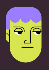 Stylized creative portrait of man