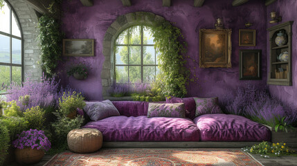 Lavender Tranquility: Garden Room Ambiance