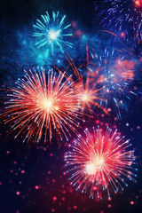 Fototapeta premium Fireworks festive holidays celebration concept.