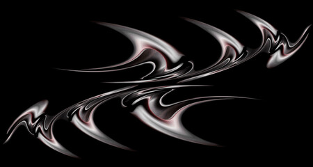 Fototapeta premium Silver red beautiful abstract illustration for plotting for cars and motorcyclesr graphic design