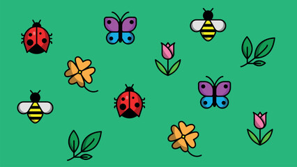 Background Park, Flower and Bugs