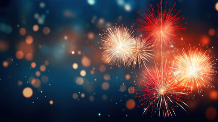 Fototapeta premium Fireworks festive holidays celebration concept.