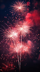 Naklejka premium Fireworks festive holidays celebration concept.