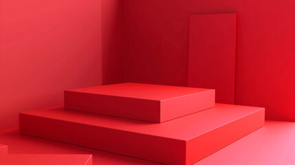 Crimson color box rectangle background presentation design. PowerPoint and Business background.