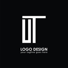 UT UT Logo Design, Creative Minimal Letter UT UT Monogram