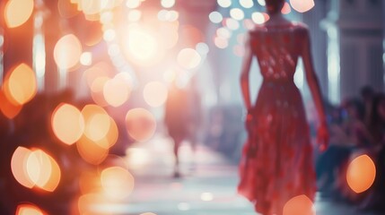 Fashion runway out of focus,blur background - obrazy, fototapety, plakaty