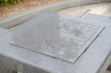 a close up of stone of chinese chess