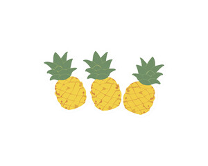 Pineapples sticker illustration