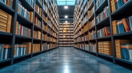 Fototapeta premium Document and paperwork file store. Generative AI.