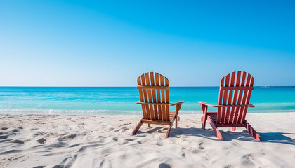 Fototapeta na wymiar Beautiful Beach chair photography