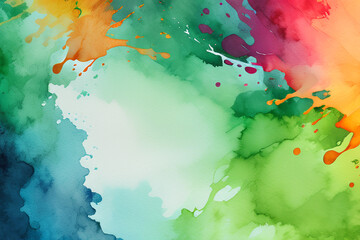 Closeup of abstract watercolor painting. Generative AI (생성형 AI)