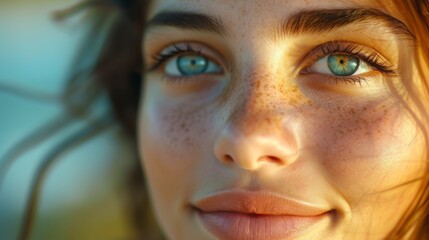 In her smile and gaze, one can sense a hopeful future filled with endless possibilities and dreams