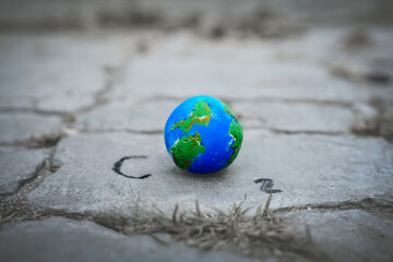 world globe concept of greenhouse gas emissions targets net zero and carbon neutrality, Carbon...