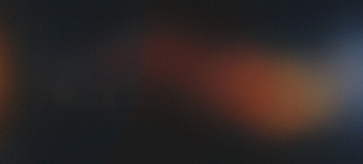 Black orange blue grey bokeh with grainy noise grungy empty space airbrush texture.  rough abstract...