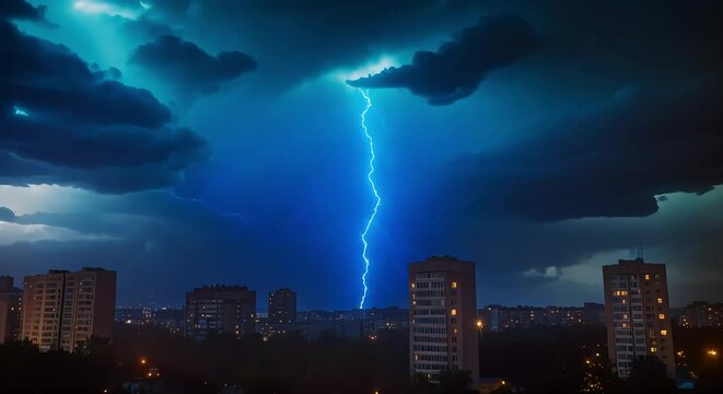 Lightning strike (mov) made with Ai generative technology