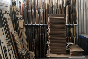 cardboard packaging box cardboard production labor business paper hands strong