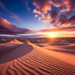 dunes at sunrise generative AI