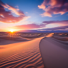 dunes at sunrise generative AI