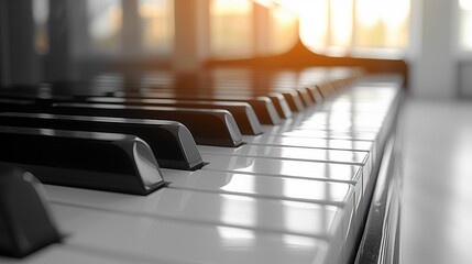 close up shot of a Piano Keyboard