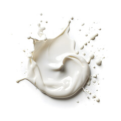 Milk or white liquid splash isolated on white