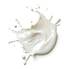 Milk or white liquid splash isolated on white