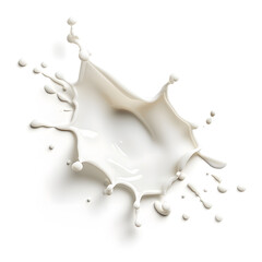 Fototapeta premium Milk or white liquid splash isolated on white