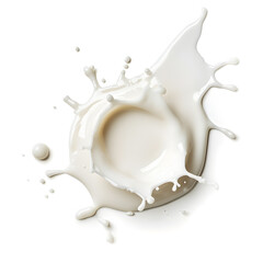Milk or white liquid splash isolated on white