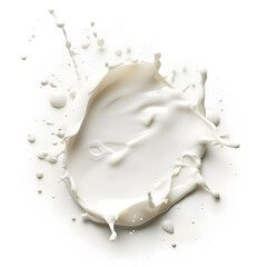Milk or white liquid splash isolated on white