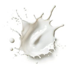 Milk or white liquid splash isolated on white