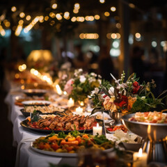 Cuisine Culinary Buffet Dinner Catering Dining Food Celebration Party, Catering food Concept.