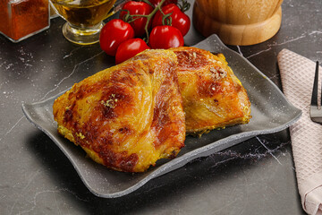 Roasted chicken thigh with spices