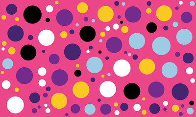 Seamless colorful polka dots background © BURSAN