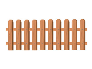 Fototapeta premium The fence is made from wooden railings.