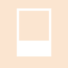 Fondo de color melocotón con un marco blanco. Vector