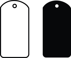 Set of Sale or gift blank badges and labels. Template banner shopping badges. Special offer, sale, discount, shop, black flat and line vector collection isolated on transparent background.